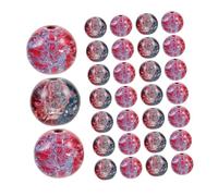 Hemobllo 200 Piezas Cuentas de Vidrio Craquelado Redondas Perforadas para Bisutería Kit DIY para Pulseras y Collares Cuentas Espaciadoras Mixtas con Colores Degradados para Manualidades