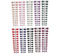 Hemobllo 240 Piezas Uñas Postizas Cortas Presión Desmontables Uñas Postizas Para Niñas Puntas Para Accesorio Para Decoración De