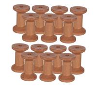 Hemobllo 25 Bobinas De Cinta De Madera Sin Terminar Para Envolver Vacías De Madera Natural Para Manualidades Vintage Soportes Decorativos De Costura Y Dispensadores De Hilo Para