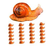Hemobllo 25 Piezas Mini Figuras de Caracoles Resina Decoración Creativa para Jardín Escritorio y Manualidades Adornos Realistas para Paisajes Miniatura