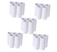 Hemobllo 25 Piezas Tubo de Cartón para Manualidades de Tubos Blanco para Pintura y Proyectos Diámetro Altura para Desarrollo Infantil Educación Organizativa para