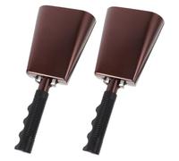 Hemobllo 2piezas Cencerro Manivela De Metal Para Fiestas y Eventos Deportivos Para Animar Partidos De Fútbol Incluye Cencerros