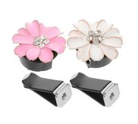 Hemobllo 2piezas Clip Para Perfume De Ventilación De Coche Difusor De Aroma Blanco y Rosa Accesorio De Aromaterapia Para Eliminar Olores Viajes Diarios