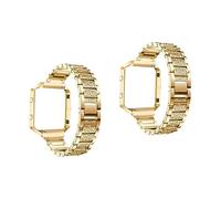 Hemobllo 2piezas Correa Para Reloj Blaze Pulsera De Inoxidable Con Diseño Elegante Accesorios Para Smartwatch Compatible Con Relojes Digitales Dorado