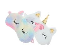 Hemobllo 2piezas de Unicornio Antifaz de Felpa Opaca Protección Ojos para Dormir o Viajes Avión