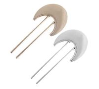 Hemobllo 2piezas Horquilla De Mujer Estilo Chino Forma Abanico Accesorio Pelo Mujer Pack Metal Plateado Palillos Moño Horquillas Pelo Larga