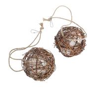 Hemobllo 2piezas Juguetes para Pájaros De Ratan De Mimbre Juguetes De Anidación para Periquitos y Diseño Natural y Seguro para Jaulas