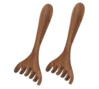 Hemobllo 2Piezas Masajeador de Cabelludo de Madera Gua Herramienta de Masaje Facial Estimulador del Cabelludo para Masaje y Ojos Portátil