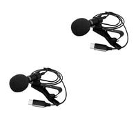 Hemobllo 2piezas Micrófono Lavalier Mini Tipo-c para Smartphones con Clip y Tecnología De Reducción De Ruido para Transmisiones y Vlogs Negro