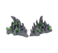 Hemobllo 2piezas Micropaisaje De Rocalla Decoración para Pecera De Piedra De Resina Accesorio para Paisajismo Artificial para Acuario Bonsái Jardín Estatuas De Piedra