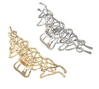 Hemobllo 2piezas Pinzas De Metal Líquido Para Mujer Anti-deslizamiento Forma De Garra Accesorios Para Peinar El Cabello Para Cabello Grueso o Fino