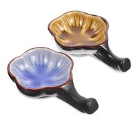 Hemobllo 2piezas Placa de Tinta de Caligrafía de Cerámica Duradera Contenedor de Tinta de Escritorio Multifuncional Accesorios para Caligrafía Decoración Clásica para Hogar