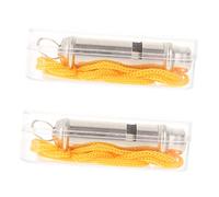 Hemobllo 2piezas Silbar De Árbitro Profesional Silbato Deportivo De Inoxidable Para Exteriores Para y Entrenamiento Incluye