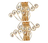 Hemobllo 2piezas Sujetadores De Cortinas Rhinestones Abrazaderas Metálicas para Cortinas Clips Decorativos para Dormitorios y Color Dorado Diseño Minimalista y