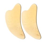 Hemobllo 2piezas Tablero de Gua Sha de Cuerno de Buey Cuidado Facial Herramienta Facial Gua Sha para Reafirmar la Piel para Uso Rostro y Cuello