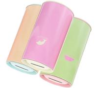 Hemobllo 3 Huchas de Hojalata Color Aleatorio para Ahorrar Dinero Diseño Divertido y de Escritorio, Paquete de 3 Piezas Adecuado Adultos