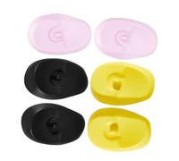 Hemobllo 3 Pares de Protectores Auditivos para Teñir el Cabello, Cubiertas de Oídos en Colores Negro, Amarillo y Violeta, Protección Tinte para Hombres y Mujeres en Salones y Casa