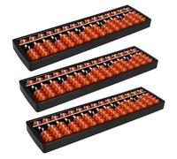 Hemobllo 3 Piezas Ábaco Chino Columnas para Adultos Educativo de Cuentas de Herramienta Portátil para Aprendizaje de Matemáticas y Cálculo Mental