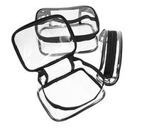 Hemobllo 3 Piezas Bolsa Aseo Hombre Kit Viaje Bolsa Cosmética Transparente Neceser Portátil para Viaje Camping Fitness Fácil Limpieza y Duradera
