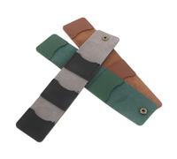 Hemobllo 3 Piezas Bolsa de Recogida para Púas de Guitarra Portapúas de Cuero Sintético de Estuche Plegable Enrollable con Compartimentos para Guitarristas Funda para Púas Caja Portapúas