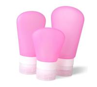 Hemobllo 3 piezas Botellas de Viaje de Silicona Contenedores Portátiles para Jabón Lociones y Cosméticos Colores Aleatorios Color Aleatorio Color Aleatorio