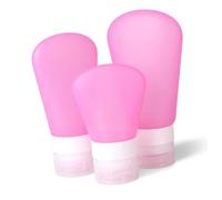 Hemobllo 3 piezas Botellas de Viaje Portátiles de Silicona Dispensadores Reutilizables para Lociones Jabones y Colores Aleatorios Color Aleatorio Color Aleatorio