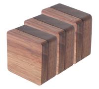Hemobllo 3 Piezas Caja de Almacenamiento para Monedas Cierre Magnético, de Madera Natural Color Café, Portátil y Resistente para Monedas Conmemorativas en Escritorio u Oficina