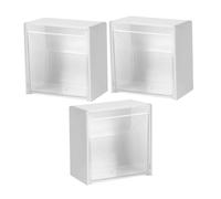 Hemobllo 3 Piezas Cajas De Almacenamiento De Pared Dispensador De Discos De Algodón Organizador De Baño Para Guardar Hisopos De Algodón y Bolitas Para Baño