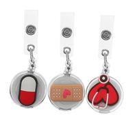 Hemobllo 3 Piezas Clip Para Insignia Retráctil De Porta Para Técnicos De Farmacia y De Estudiante De Enfermería Clip Para y Portaetiquetas Para