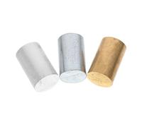 Hemobllo 3 piezas Conjunto de Cilindros Metálicos para Enseñanza Bloques de Aluminio Cobre y Hierro para Investigaciones de Gravedad Específica y Densidad Clases de Física y
