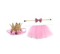 Hemobllo 3 Piezas Conjunto Ropa para Perros Vestido Corbata Tocado Disfraz Divertido para Cosplay Ropa De Fiesta para Perro Accesorios De para y Cachorros