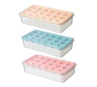 Hemobllo 3 piezas Cubiteras de Hielo Moldes para Hacer Cubitos Compartimentos de Limpiar para Bebidas Frías