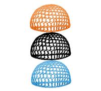 Hemobllo 3 piezas Gorro de Dormir de Ganchillo para Mujer de Malla Transpirable para Cabello Rizado y Liso Cubierta Nocturna Cómoda y Segura