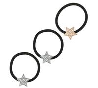 Hemobllo 3 piezas Lazos para Pelo con Perlas y Estrellas Elásticos Delicados y Prácticos para Mujer Accesorios Elegantes para Diario y Ocasiones Especiales