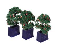 Hemobllo 3 Piezas Miniature Faux Indoor Fruit Trees Realistic Mini Potted Plants For Dollhouse Decor Lightweight Miniature House Accessories Maintenance Mini Plant Models For Photography