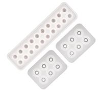 Hemobllo 3 Piezas Molde Colgante de Silicona para Resina, Molde DIY de Epoxi de Cristal, Blanco, Fácil de Usar y Lavar, para Joyería y Llaveros