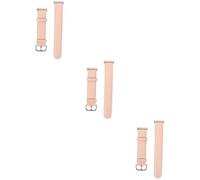 Hemobllo 3 Piezas muñequera bandas de reloj para hombre reloj pulsera banda de reloj brazalete pulsera de mujer banda de liberación rápida cuero cabelludo rosa