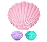 Hemobllo 3 Piezas Organizador de Joyas en Forma de Concha Marina, Caja de Almacenamiento Tapa, Material Ps, Diseño Elegante y Espacioso para Fiestas y Eventos Románticos