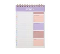 Hemobllo 3 Piezas Planificador de Tareas, Cuaderno de Lista de Tareas Pendientes, Tamaño A5, sin Fecha, Espiral, 52 Hojas, Púrpura, para Trabajo y Oficina, para Profesionales y Estudiantes