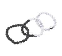 Hemobllo 3 piezas Pulsera Deportiva de Cuentas de Natural Diseño Mate Feng Shui Joyería para Parejas y Unisex Elegante y Duradera