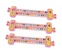 Hemobllo 3 Piezas Regla Matemática de Rosa de Unidades con Números Claros Diseño Científico y Flexible para Educación Infantil y Aprendizaje y