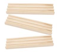 Hemobllo 3 Piezas Soporte de Madera para Dominó de Mesa Base Estable con Almohadilla Antideslizante para Fichas Organizador Multifuncional para Tren Mexicano y Exhibición