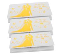 Hemobllo 3 Piezas Tarjeta de Obsequio de Boda para Novias Tarjetero de Boda Ranuras Organizador de Dinero para Novios para Regalar Dinero