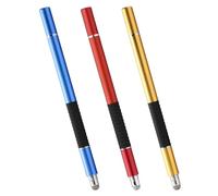 Hemobllo 3 Piezas Unidades Lápices Táctiles Capacitivos Punta Fina y Cabezal de Conductora con Ventosa Bolígrafos para Pantalla Táctil Precisión para Teléfonos y Tabletas Colores Rojo Azul