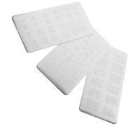 Hemobllo 3 Plantillas de Estampación para Uñas Kit Multifuncional y Ahorrador de Acero Inoxidable de Color Claro Manicura en Casa, Adecuado para Principiantes y Mujeres