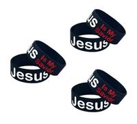 Hemobllo 3 Series Jesús Mi Bangle Unisex para Ocasiones Especiales Negro 2 Piezas X 3