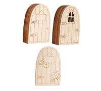 Hemobllo 30 piezas Recortes de Madera Casa Hadas DIY Decoración Hogar Creativa Figuras Sin Pintar para Manualidades Arte Pintura y Adornos Jardín Navidad