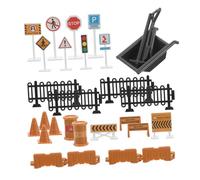 Hemobllo 30 Piezas Señales de Tráfico para Juguetes Educativos de Carreteras y Cruces de Ferrocarril Colores Material Seguro para Hogar y Escuela Aprendizaje Interactivo de de Tráfico