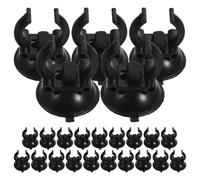 Hemobllo 30 Piezas Ventosas para Acuario con Clip para Mangueras Abrazaderas Reutilizables Resistentes la Corrosión Soporte Estable para Tubos y Luces Sumergibles Peceras