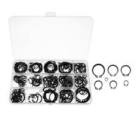 Hemobllo 320 piezas Anillos de Seguridad Externos de Acero Resistentes Surtido de Clips de Retención para Ejes y Reparaciones con Caja Organizadora Transparente para Automoción y Bricolaje